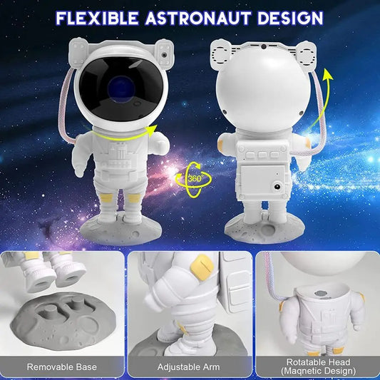 Astronaut Galaxy Projector Night Light for Bedroom & Kids Room