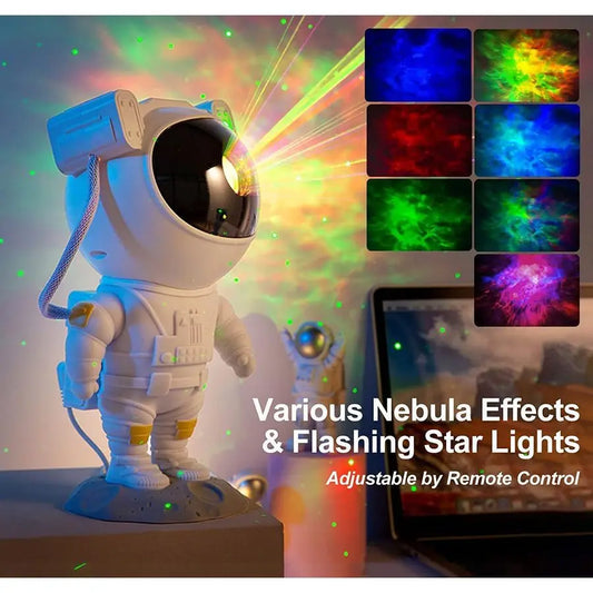 Astronaut Galaxy Projector Night Light for Bedroom & Kids Room